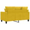 vidaXL Dvivietė sofa, geltonos spalvos, 120cm, aksomas