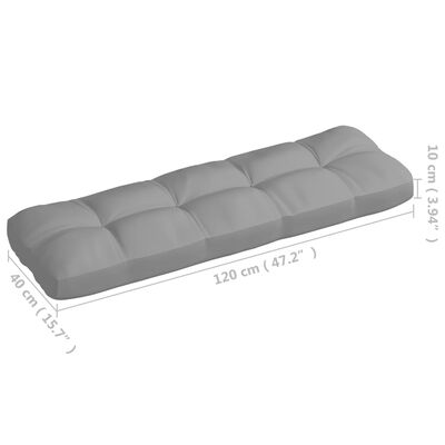 vidaXL Pagalvėlės sofai iš palečių, 7vnt., pilkos spalvos