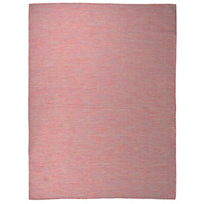 vidaXL Lauko kilimėlis, raudonos spalvos, 120x170cm, plokščio pynimo