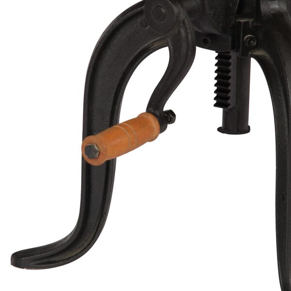 vidaXL Šoninis staliukas, 45x(45-62)cm, mango med. mas. ir ketus