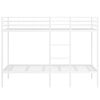 vidaXL Dviauk&scaron;tė lova be čiužinio Balta 107x203 cm Plienas