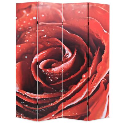 vidaXL Kambario pertvara, sulankstoma, 160x170cm, raudona rožė