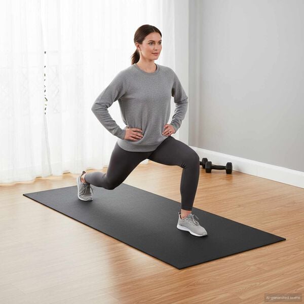 vidaXL Sporto apsaugos kilimėlis Juoda 150 x 75 x 0,6 cm PVC