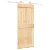 vidaXL Slankios durys Natūrali ir Balta 85 x 210 cm