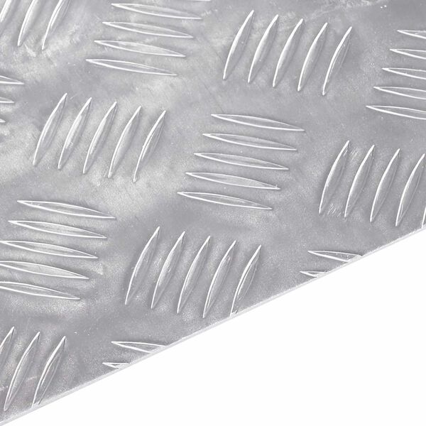 vidaXL Laiptų danga Stačiakampio 2 pcs Sidabro 60 x 50 cm Aliuminis