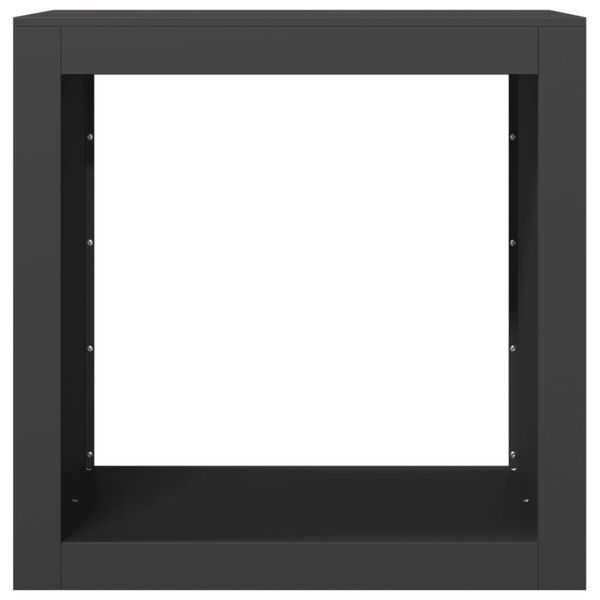 vidaXL Stovas malkoms, juodos spalvos, 60x40x60cm, plienas