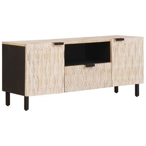 vidaXL Televizoriaus spintelė Baltos skalbimo apdaila 105 x 33 x 46 cm