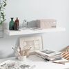 vidaXL Pakabinama sieninė lentyna, balta, 80x23,5x3,8cm, MDF, blizgi