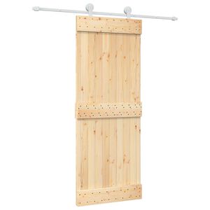 vidaXL Slankios durys 80 x 210 cm Natūrali ir Balta