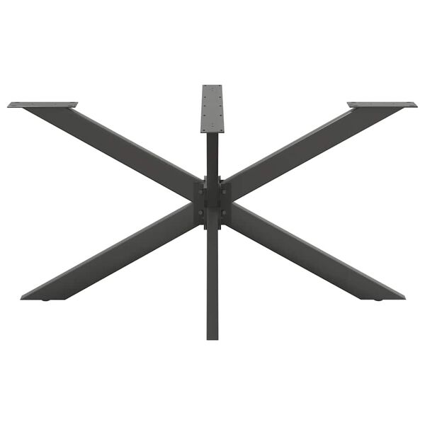 vidaXL Valgomojo stalo koja, voro formos, antracito spalvos, 150x78x(72-73) cm, plienas