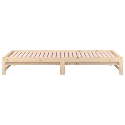 vidaXL Ištraukiama lova, 2x(90x190)cm, pušies medienos masyvas