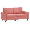 vidaXL Dvivietė sofa su pagalvėmis, rožinės spalvos, 140cm, aksomas