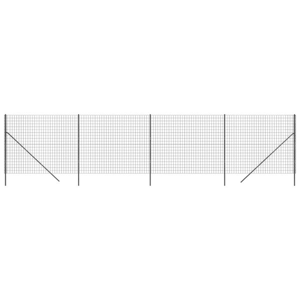 vidaXL Vielinė tinklinė tvora, antracito, 1,6x10m, plienas