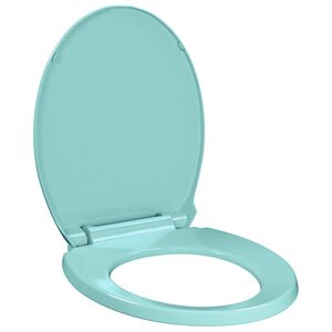 vidaXL Klozeto sėdynė su soft-close mechanizmu, žalios spalvos, ovali