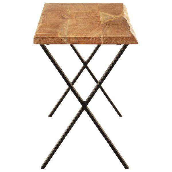 vidaXL Suoliukas su gyvu kraštu, 105cm, akacijos medienos masyvas