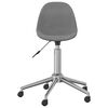 3086062 vidaXL Swivel Dining Chairs 6 pcs Light Grey Fabric (3x333465)