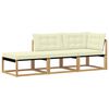 vidaXL Sekcija sofa vienetai su pagalve Balta 241,5 x 83 x 73 cm