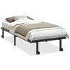 vidaXL Lovos rėmas be čiužinio Sulankstomas juodas 90x200 cm Plienas
