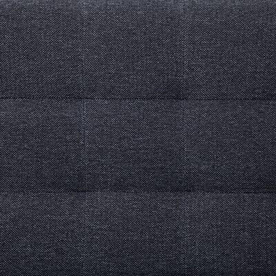 vidaXL L formos sofa-lova, tamsiai pilkos spalvos, poliesteris