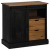 vidaXL indauja HALDEN su stumdomomis durimis juoda 80x40x80 cm