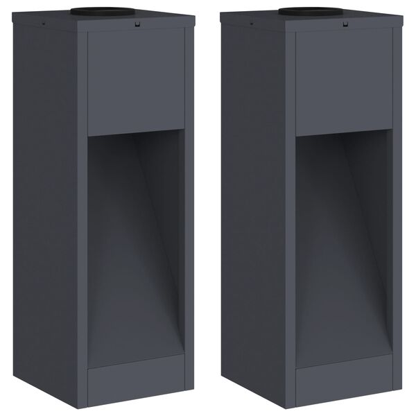 vidaXL Saulės LED takų šviestuvas 2 pcs Antracitas