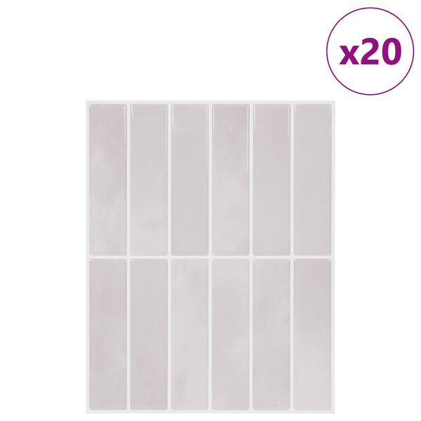 vidaXL Stačiakampė plytelė 20 pcs Smėlio 29 x 23 x 0,08 cm
