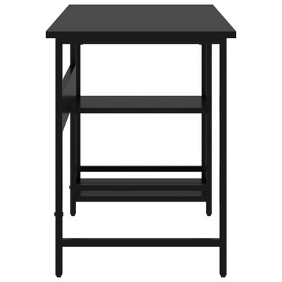 vidaXL Kompiuterio stalas, juodos spalvos, 105x55x72cm, MDF ir metalas