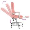 vidaXL Atlošiama masažinė biuro kėdė, rožinės spalvos, dirbtinė oda