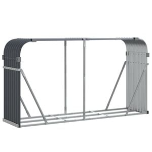 vidaXL Malkų stovas, antracito, 180x45x100cm, galvanizuotas plienas