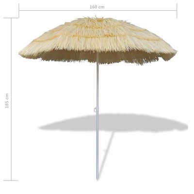 Pakreipiamas paplūdimio skėtis, havajietiško stiliaus