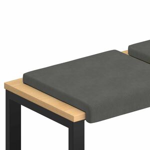 vidaXL Suoliuko pagalvė 2 vnt. mančester Tamsiai pilka Gylis 35 cm