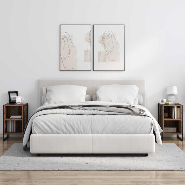 vidaXL Naktinis staliukas Senovinis medis 39.5 x 30 x 50 cm