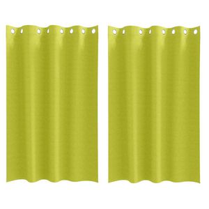 vidaXL Užuolaidos su žiedais, blokuojančios &scaron;viesą 2 pcs Žalia