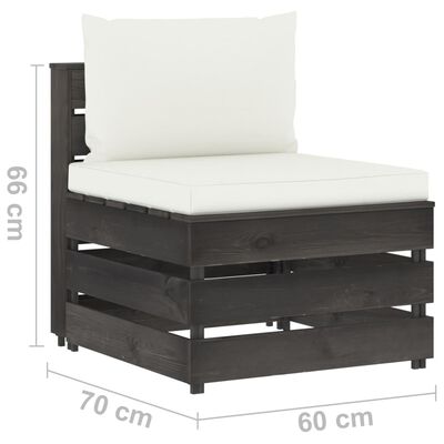 vidaXL Sodo komplektas su pagalvėlėmis, 12 dalių, impregnuota mediena