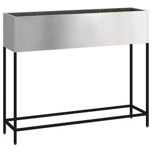 vidaXL Pakeltas Sodo Vazonas Sidabro 100 x 26 x 82 cm