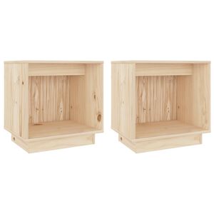 vidaXL Naktinės spintelės, 2vnt., 40x30x40cm, pu&scaron;ies medienos masyvas