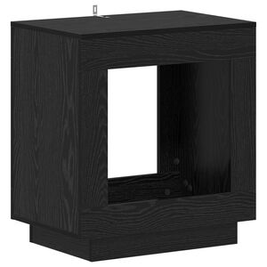 vidaXL &Scaron;oninis stalas Juodojo ąžuolo 60 x 40 x 65 cm Apdirbta mediena