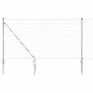 vidaXL Suvirintas vielinis tvoras su smailiais galais 50 x 1,2 m