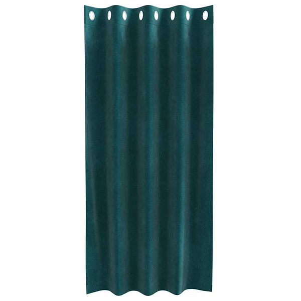 vidaXL Užtemdymo užuolaidos 2 pcs Tamsiai žalia 140 x 175 cm Aksomas