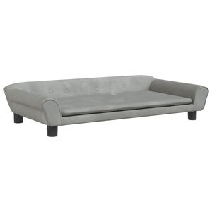 vidaXL Vaiki&scaron;ka sofa, &scaron;viesiai pilkos spalvos, 100x50x26cm, aksomas
