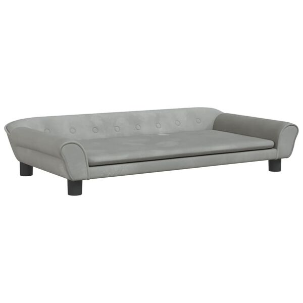 vidaXL Vaiki&scaron;ka sofa, &scaron;viesiai pilkos spalvos, 100x50x26cm, aksomas