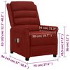 vidaXL Elektrinis masažinis krėslas, raudonojo vyno, dirbtinė oda