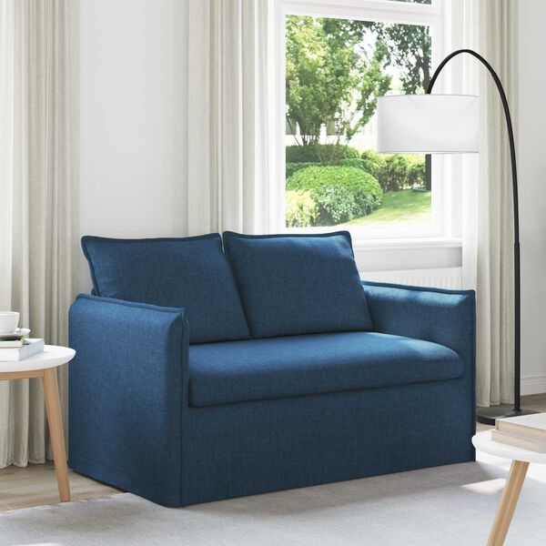 vidaXL Sofa 120cm Mėlyna Metalas