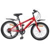 vidaXL Vaikų Dviratis 24 Colių 6-Speed 8-12 metų Raudona