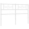 vidaXL Metalinis pakaitinis galvūgalis, baltos spalvos, 160cm
