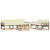 vidaXL Lauko sofos komplektas 6 pcs Balta ir kreminė 79 x 79 x 37 cm