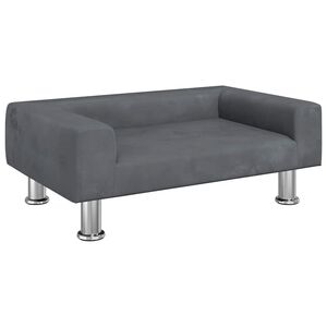 vidaXL Vaiki&scaron;ka sofa, tamsiai pilkos spalvos, 70x45x26,5cm, aksomas