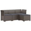 vidaXL 4 Vietų Sodo Sofa su Pagalvėlėmis Ratanų Imitacija PP