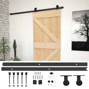vidaXL Slankios durys 80 x 210 cm Pu&scaron;ies medienos masyvas