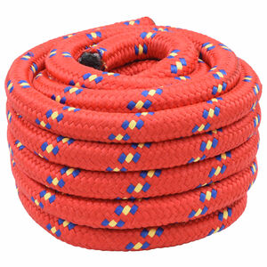 vidaXL Laivo virvė 4 mm 10 m Raudona